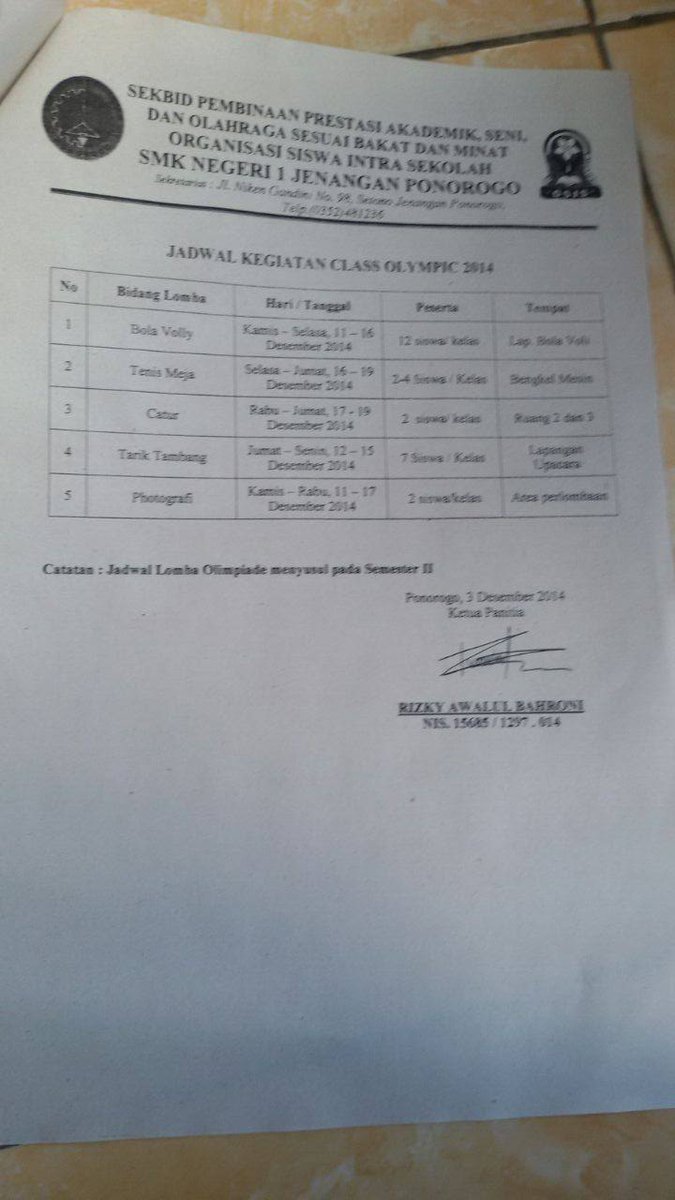 STMJ_ins's tweet photo. jadwal lomba class olympic http://t.co/RS9TxJPzVc