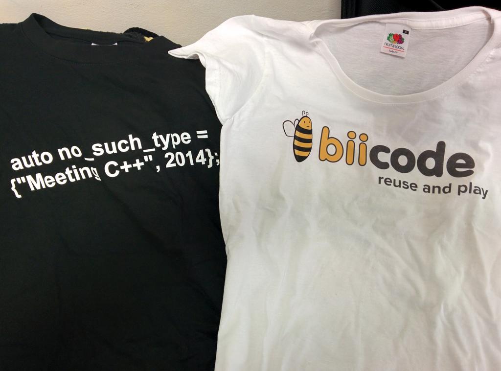 biicode's tweet image. Nice t-shirts! #meetingcpp #biicode