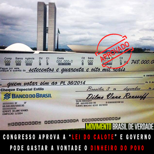 brdeverdade's tweet photo. Congresso se vende ao Governo e dá uma banana pro povo aprovando a Lei do Calote. http://t.co/SoTihboWia http://t.co/1XzvTtw5JN