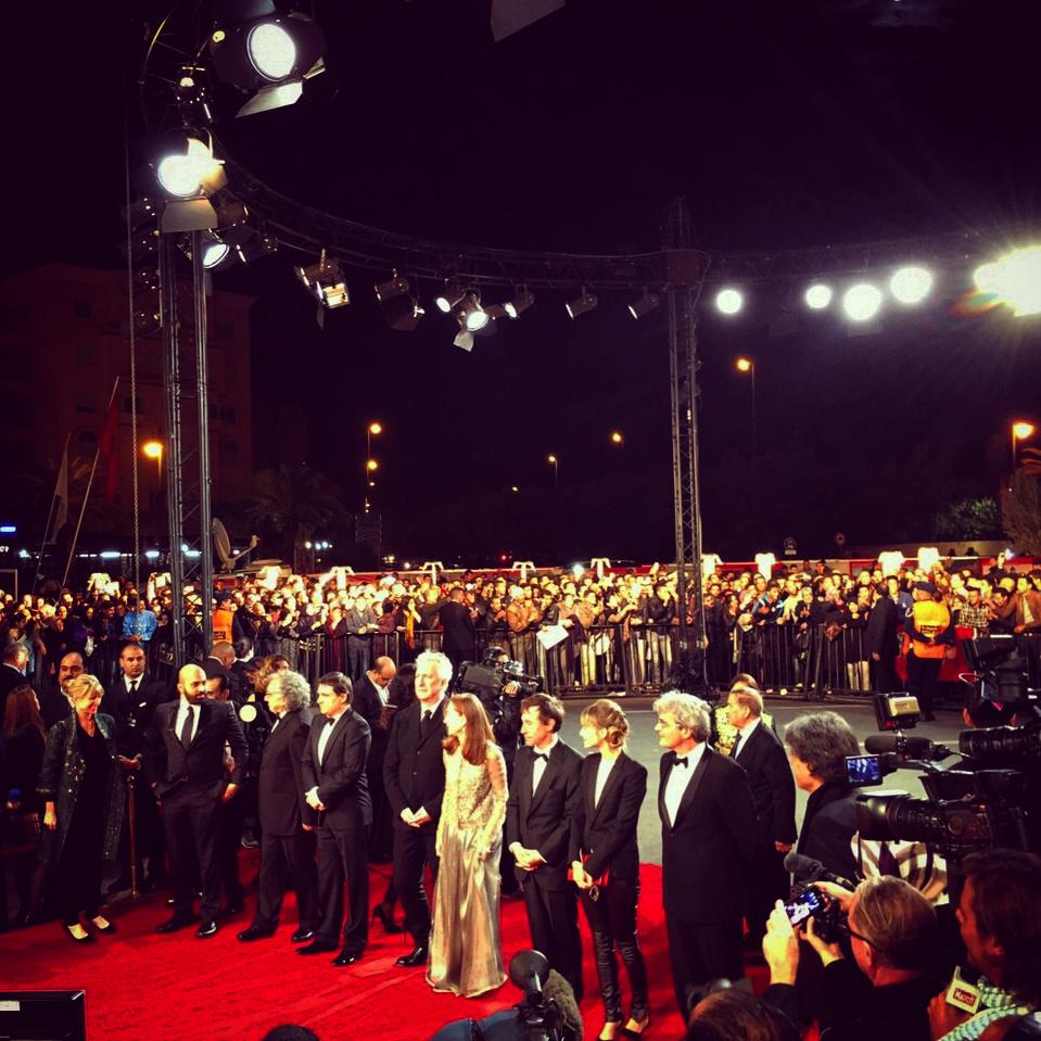 President of the Jury; Isabelle Huppert with Melanie Laurent and Alan Rickman at the Marrakech Film Festival #FIFM