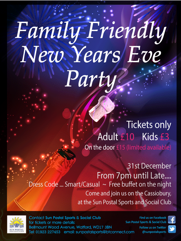SunPostalSports's tweet image. Come and join us for #NYE - tickets on sale at the club now!
