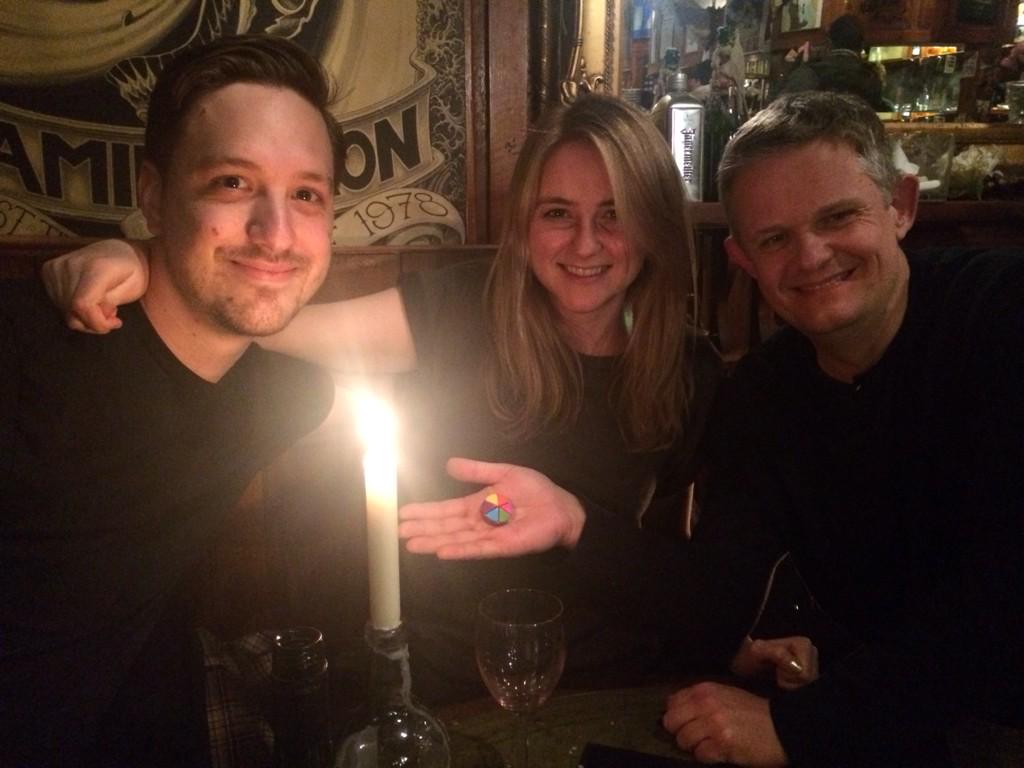 sarahemsley's tweet photo. Trivial Pursuit won for 'JT and the Young Bucks' by @h0llyharris with knowledge gleaned from #FindingTheNextSteveJobs http://t.co/Fb9wwCzydK