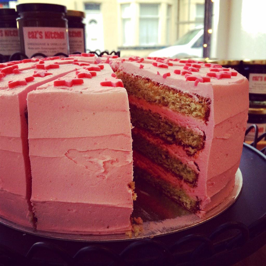 cazskitchen's tweet photo. Pistachio &amp; Rose Party Cake x £20 serves 16 x http://t.co/INuvqSwEhq