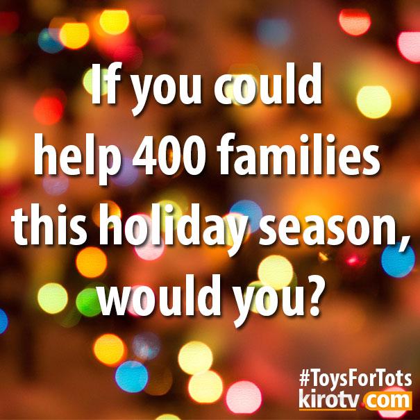 #ToysForTots donations in south Snohomish County are down. How you can help >> kirotv.com/cares #KIROCares