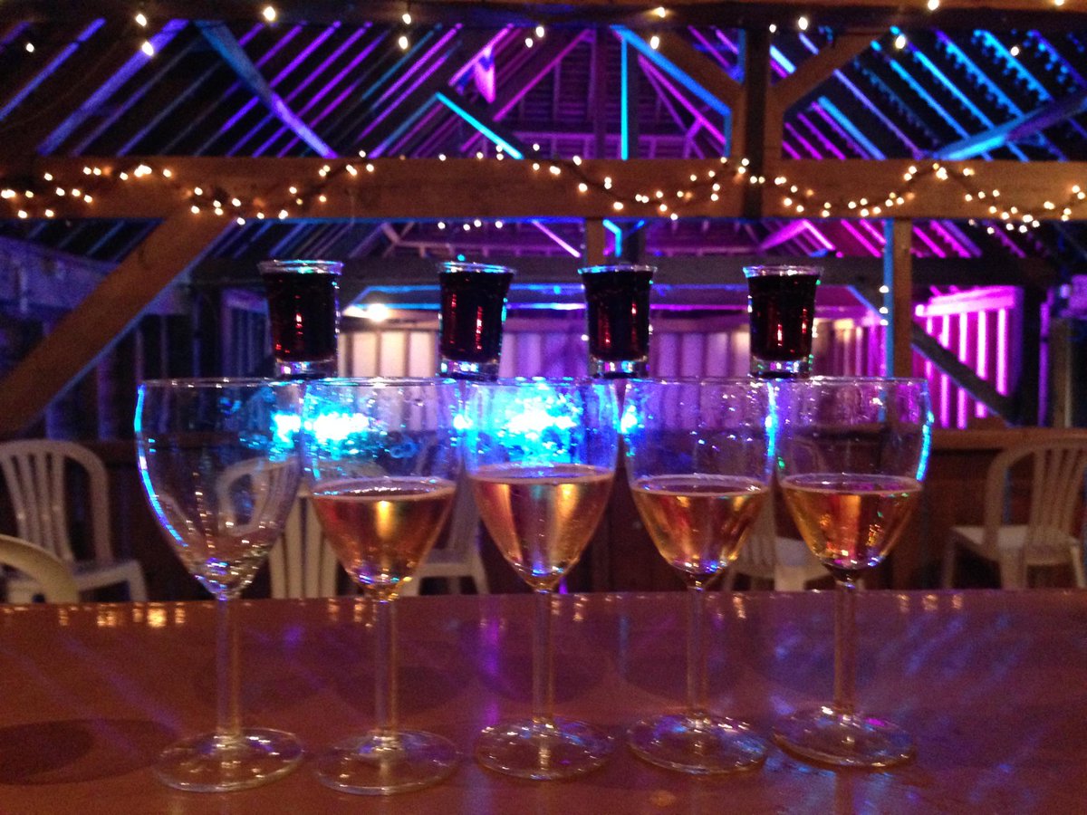 What a picturesque setting to share a celebratory drink with the happy couple!! #jagerbomb #wedding #barn #bridetobe