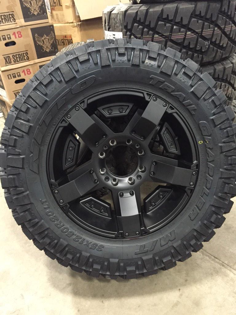 #WheelWednesday featuring #KMC Rockstar 811 wheels wrapped in #Nitto Trail Grappler tires.