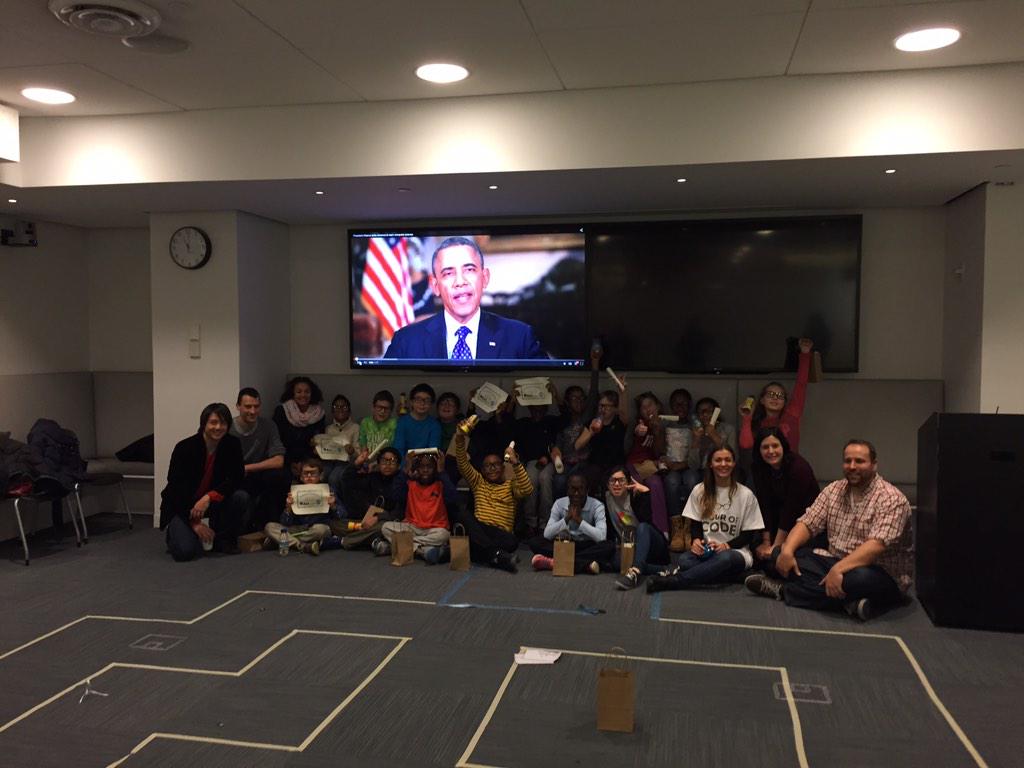 ps282parkslope's tweet image. Group shot at @aol #hourofcode! Thank you @AOLCSR, also @lsudol, @csnyc, @BrooklynCB6 for connection! #teachkidscode