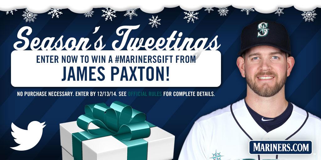 Mariners's tweet photo. .@James_Paxton is this year's secret shopper. Tweet #MarinersGift for a chance to win. http://t.co/1ZJ56cV4vH http://t.co/AN4e87x8W5