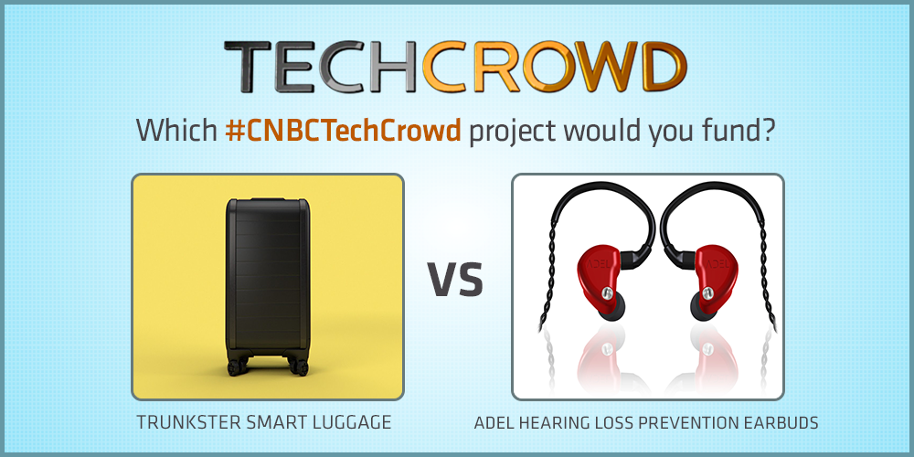 CNBCTechCheck's tweet photo. Which #cnbctechcrowd project would you fund –@trunkstercase or @1964ears? VOTE NOW: http://t.co/9rsyAI8GNR http://t.co/poVwEVjWp9