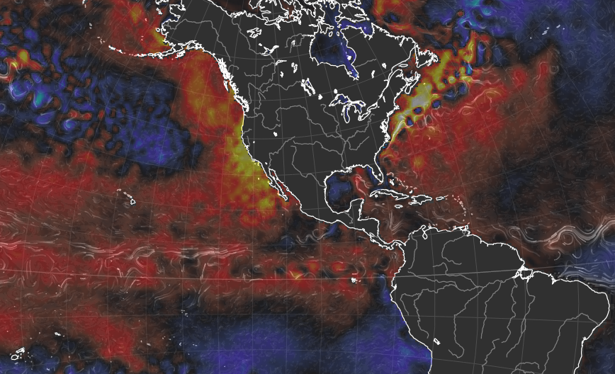 smfrogers's tweet image. While we’re on crazy weather maps, this shows sea surface temp anomalies (via @NickEvershed)

earth.nullschool.net/#current/ocean…