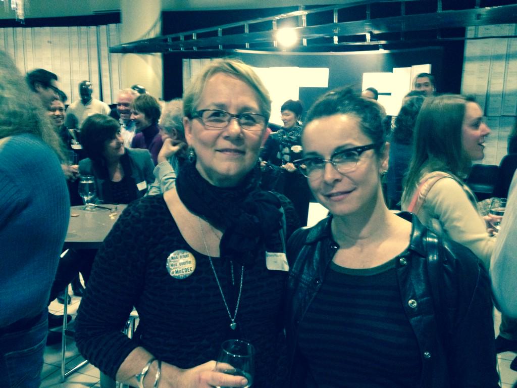 AVaillancourtPM's tweet photo. @MariePlourde et Gilbert plourde en appuie des CDEC au grand rassemblement de l'ETS. #macdec #polmtl http://t.co/YT7WJmASqm