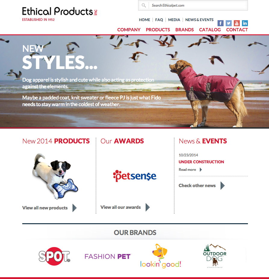 We're excited to announce the launch of our new and improved website! ethicalpet.com