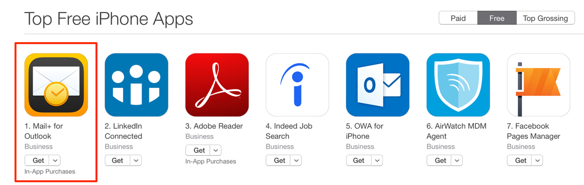mailplusapp's tweet image. Only 24 hours in and we climbed to #1 business app on the @AppStore! Cool to see our name among some industry giants