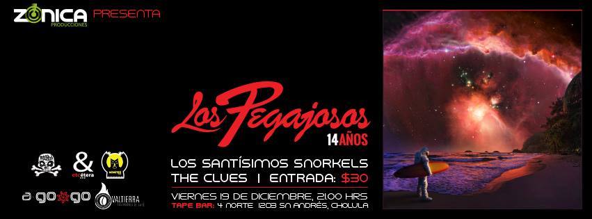 Próximo 19 de diciembre <a href="/Lospegajososmx/">lospegajosos</a> se presentan en el <a href="/tape_bar/">Tape-bar</a>