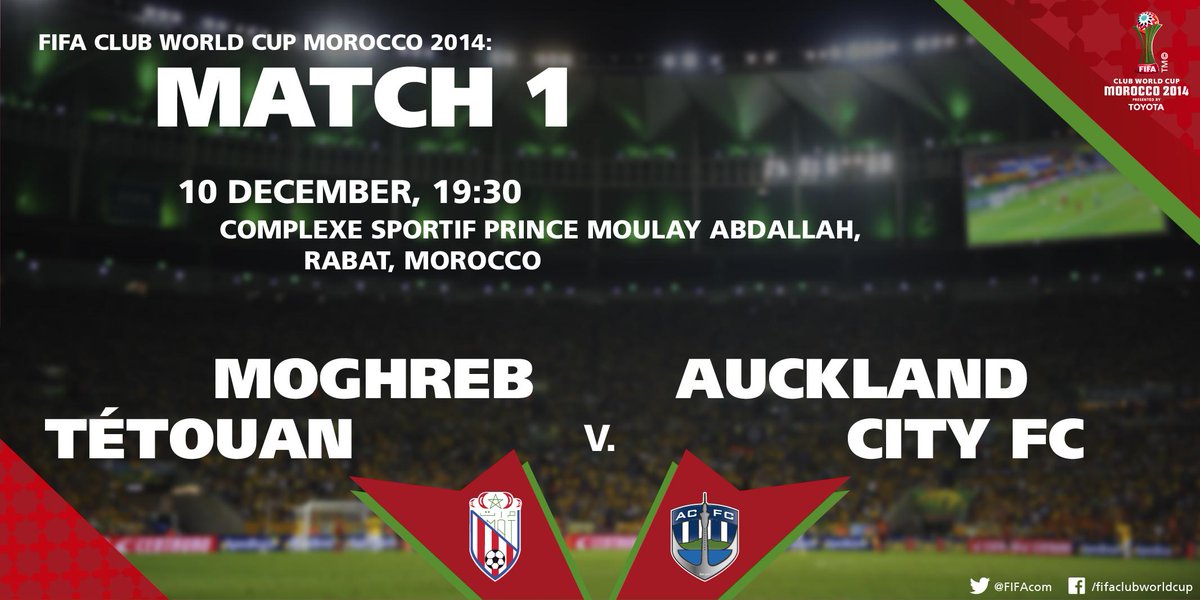 KICK-OFF: <a href="/Moghreb_Tetouan/">Athletic de Tétouan</a> &amp; <a href="/AucklandCity_FC/">🇳🇿 Auckland City FC</a> have kicked off the 11th #clubwc 
fifa.to/1x375m9