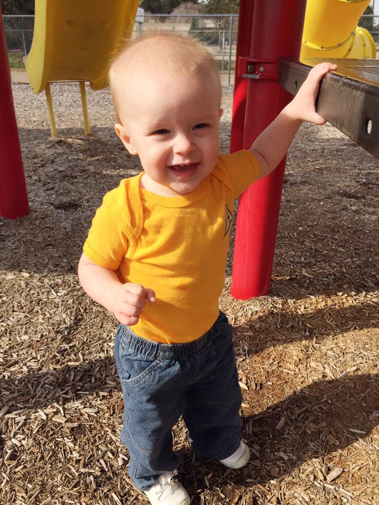 I'm the captain of this playground! #StarTrek #CommandGold #RoadTripWithAToddler