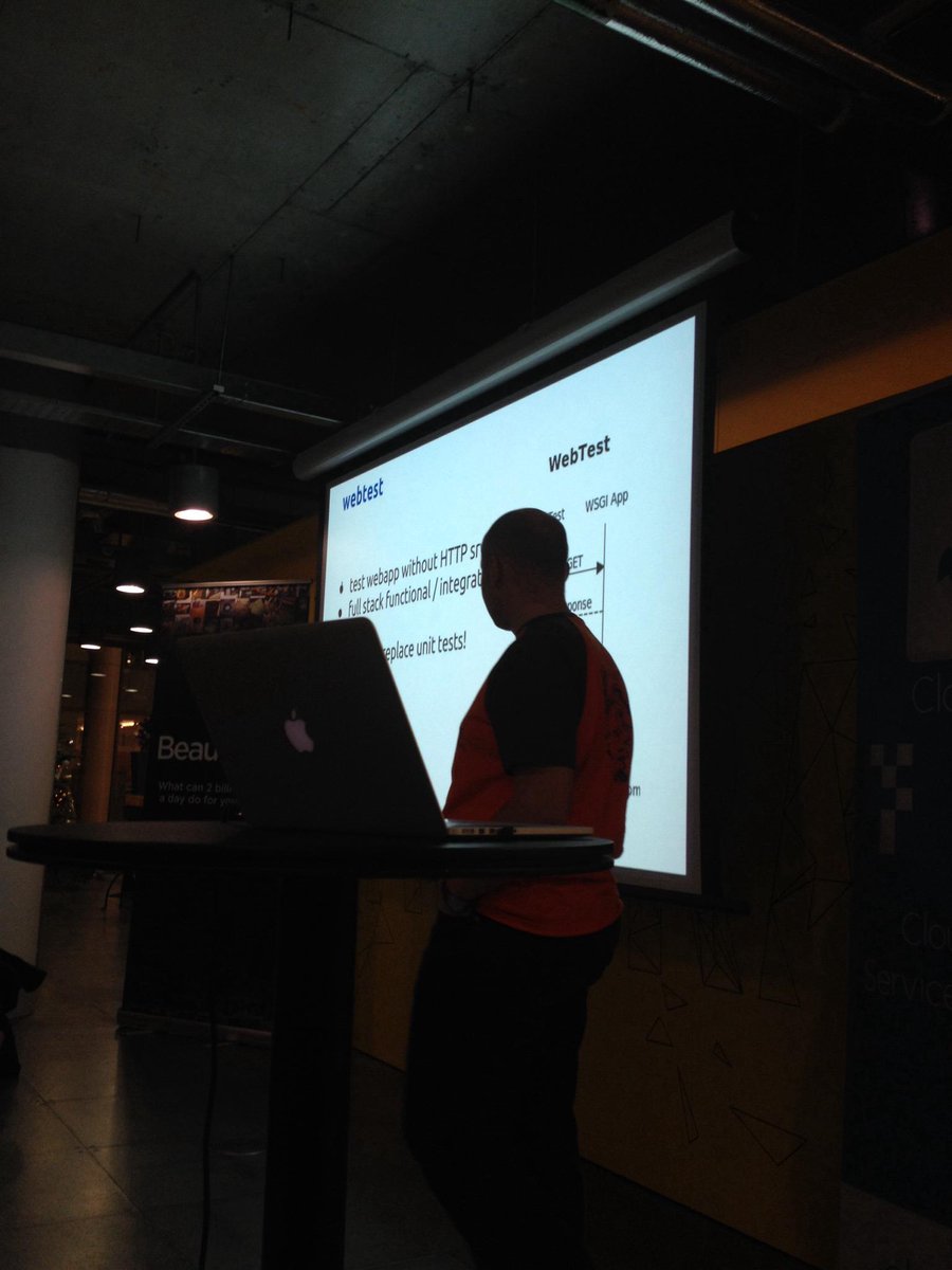 PythonIreland's tweet image. Jakub&apos;a up next about webtest before pizzas arrive. #PyIE