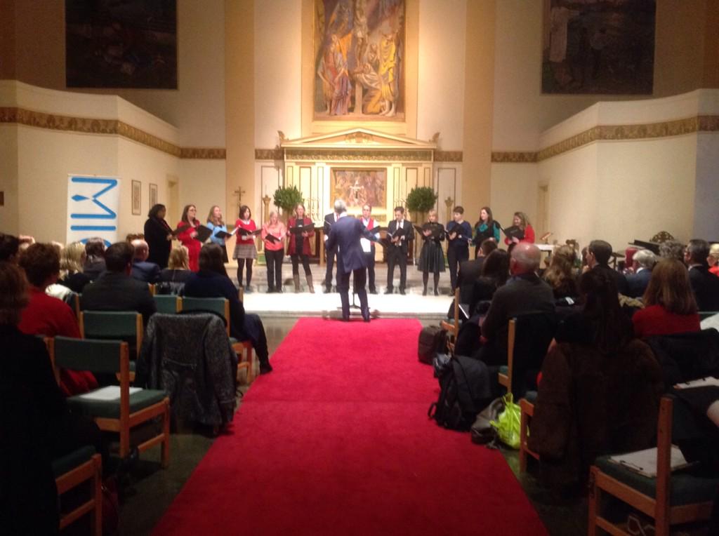 The choir of <a href="/kingsleynapley/">Kingsley Napley LLP</a> who are performing 'In the Bleak Midwinter', at the Music in Offices Christmas Concert.