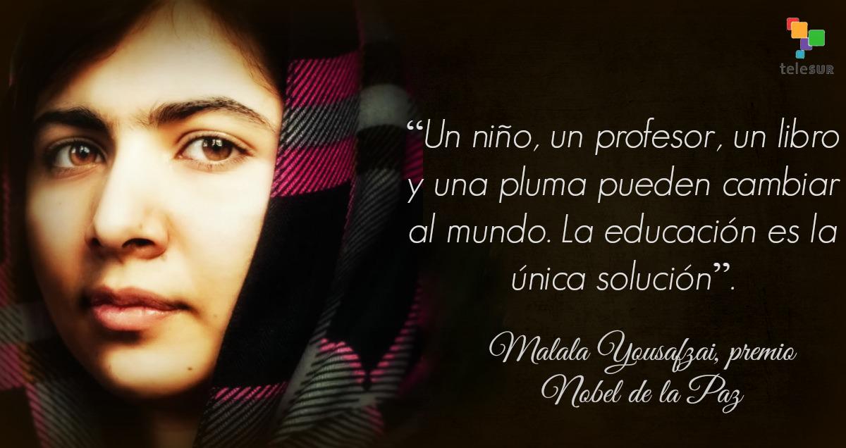 teleSURtv's tweet photo. #MUNDO |Malala y Satyarthi reciben premio de Nobel de la Paz por lucha por derechos de niños http://t.co/JfXre7k8ir http://t.co/XgXM576zFA