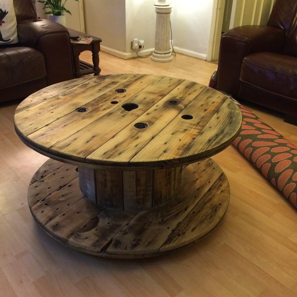 reusedandrustic's tweet image. I found this face earlier while waxing an old cable drum #remadehour #iseefaces #facesinplaces