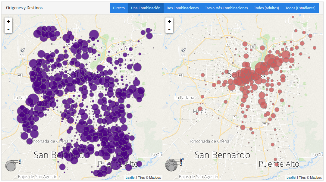 aastroza's tweet photo. Donde sube(izq) y baja(der) la gente en viajes de 1 comb. en #Transantiago. Más en http://t.co/8XOFXeBQvq #abreCL14 http://t.co/lkkwb5LIGf