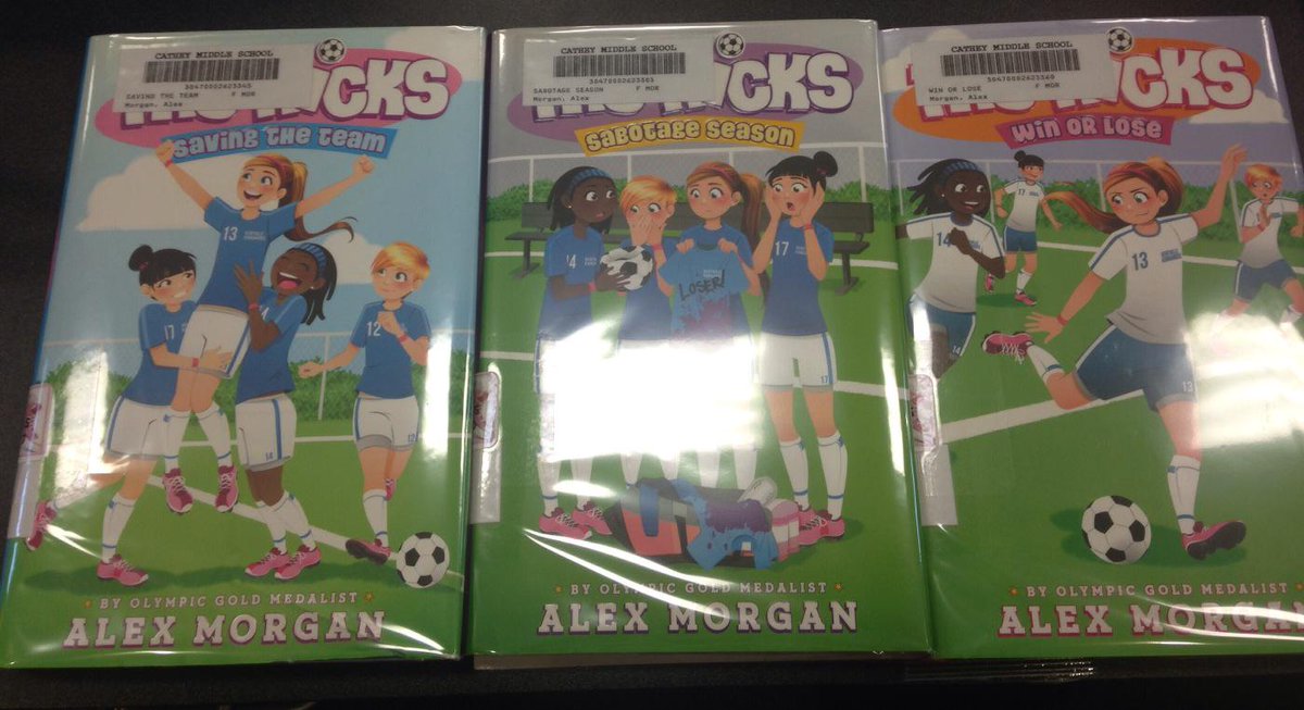 catheymslibrary's tweet photo. @alexmorgan13 @NESNSoccer so excited to get your series showcasing female athletes! #kicks #girlsread #catheyreads http://t.co/V3J4skK6sw