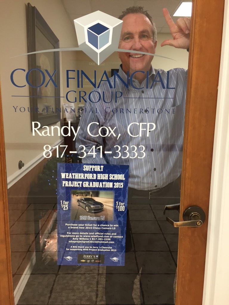 BeairdEmma's tweet photo. Cox Financial Group supports @WHSProjGrad2015 #projectgrad15 http://t.co/tVrSAPDM1g