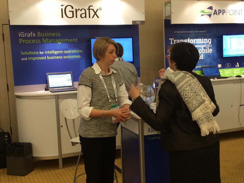 iGrafx's tweet image. The conference center is a buzz with activity - Come see us booth 106 #GartnerBPM #GartnerAADI