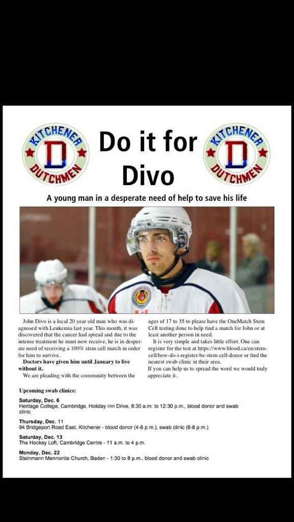 gr8goodwin73's tweet photo. Please help spread the word to find a match @odognine2 @DougMaclean @TSNBobMcKenzie @AndyFrostQ107 # Doitfordivo http://t.co/VTwV8h8IS4