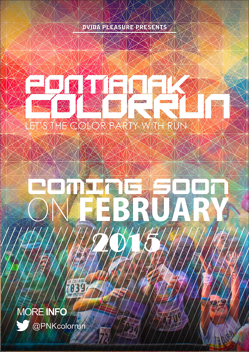 PNKcolorrun's tweet photo. Iyaa dong, harus itu 😚 " @riaquinsha Gils gaul jg "@pontianakite: COMING SOON "PONTIANAK COLOR RUN" @PNKcolorrun http://t.co/iaQQWgOl3d"