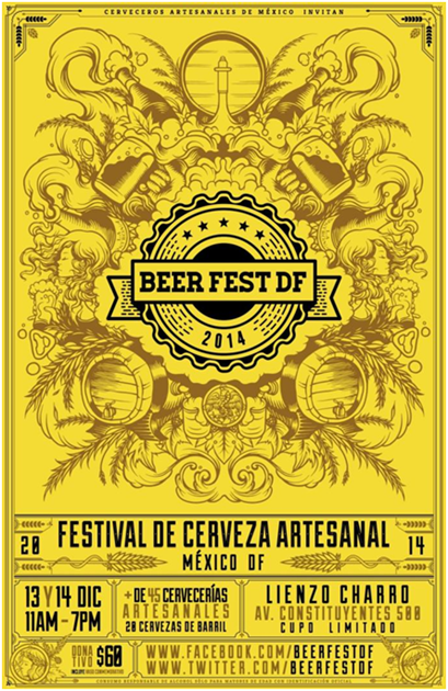 MarcoBeteta's tweet photo. #MBbePresent Para los amantes de la cerveza, no se pierdan el @BeerFestDF, 13 y 14 de diciembre. http://t.co/ZVcmzAKtqa