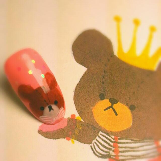 ゆぴ くまのがっこう ダッフィーネイル Http T Co Naa0sia6vr