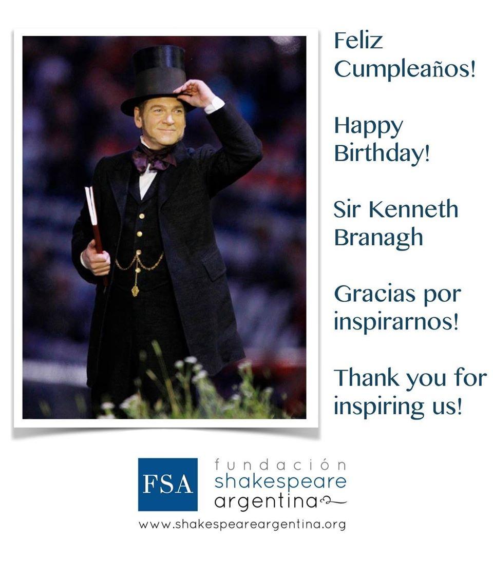 Feliz Cumpleaños 
Happy Birthday 
Sir Kenneth Branagh
Gracias por inspirarnos! 
Thank you for inspiring us! 