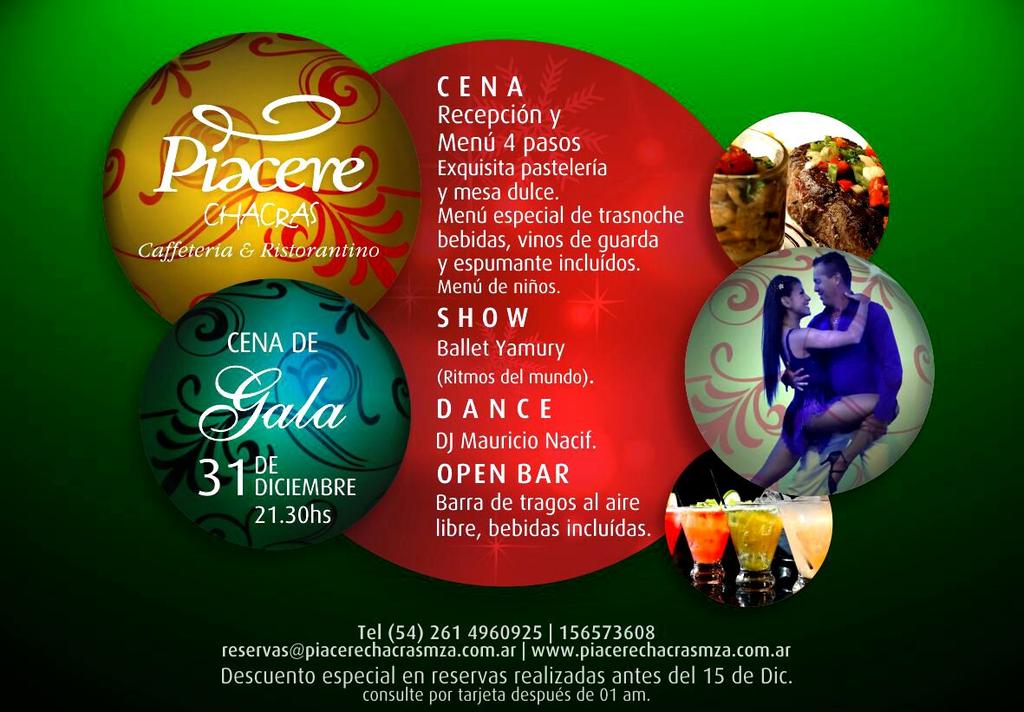 Veni a Piacere Chacras a disfrutar de la Cena de fin de año