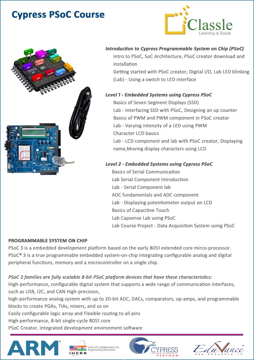 classletweets's tweet image. New course: Programmable system on chip by #eduvance on #Classle your chance to learn #EmbededSystems
