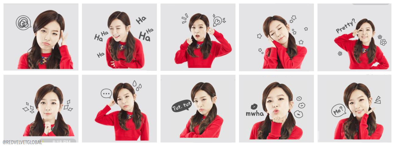 appreciation red velvet kakaotalk stickers collection