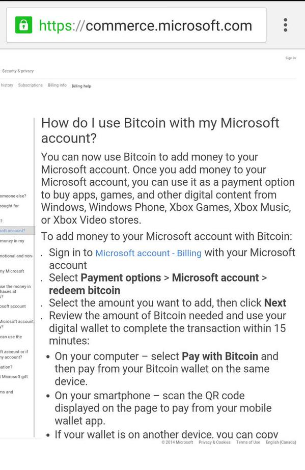 Whoa, pay Microsoft in bitcoin now
