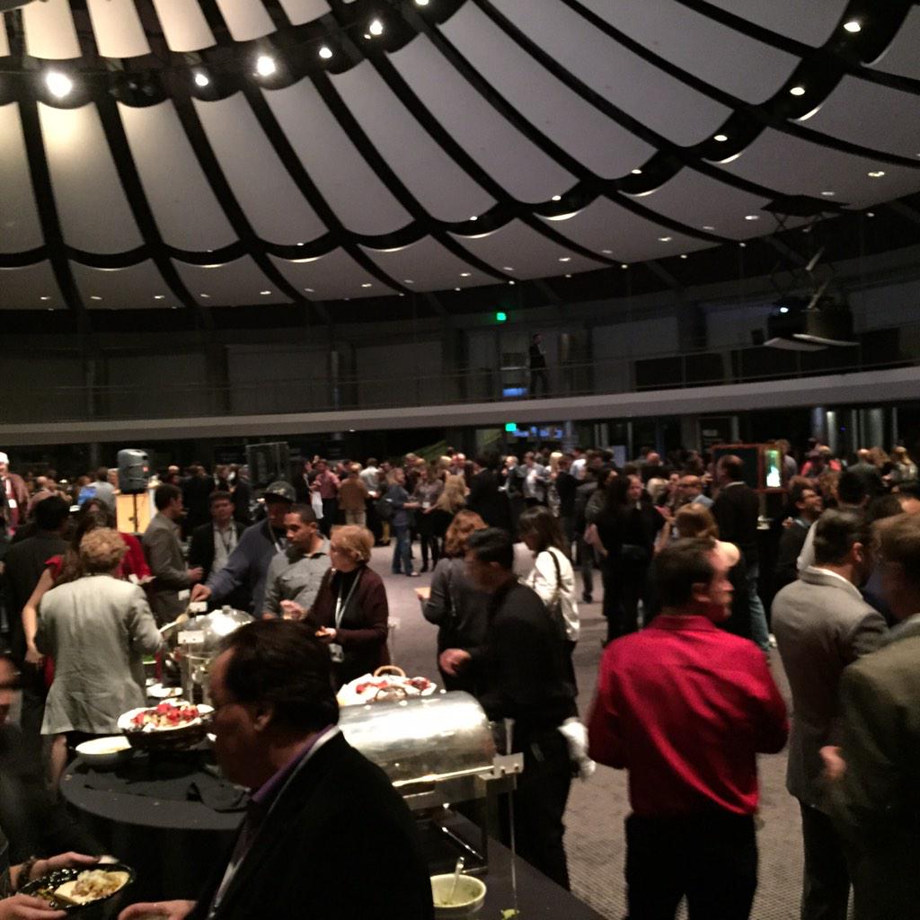NoBadLanguage's tweet photo. Crowd is hopping at #DFR14 for the annual holiday party. Where you at @Serena? Already found @stevens1... http://t.co/7yLkPkHt0J
