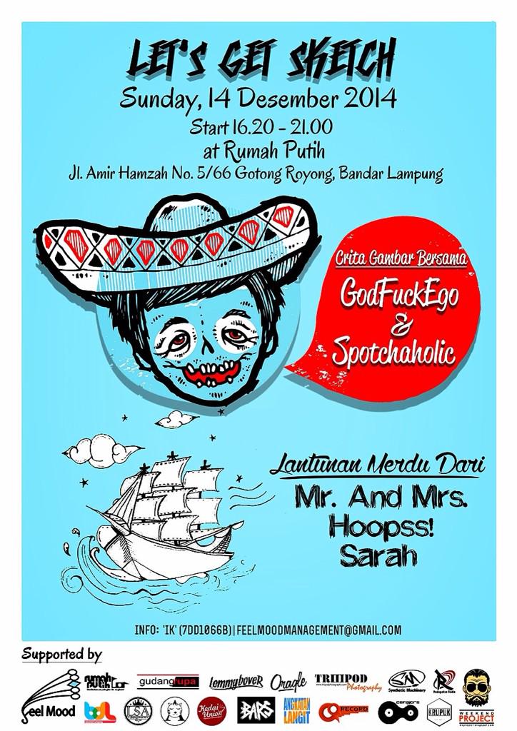 <a href="/feelmoodlampung/">FeelMood</a> present: "Let's Get Sketch". This Sunday at <a href="/RumahPutih/">Rumah Putih</a> <a href="/bandarlampung/">LampungDirectory.com</a> FREE! 🙏 #infoBDL #bdlevent