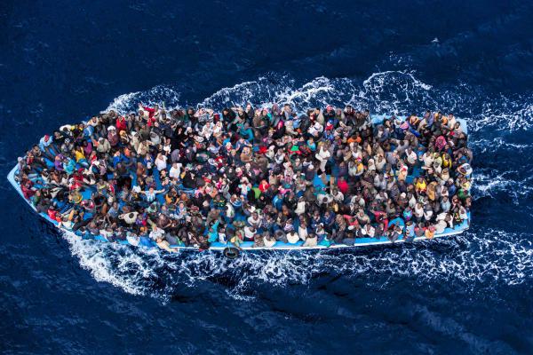 BillFrelick's tweet photo. Powerful exhibit of Mare Nostrum rescue photos at UN #ProtectionatSea Dialogue #SafeatSea http://t.co/CfbzCnFnrw