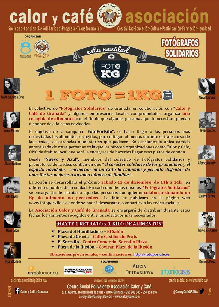 Fotógrafos Solidarios 1.foto 1 kilo de comida. No faltes