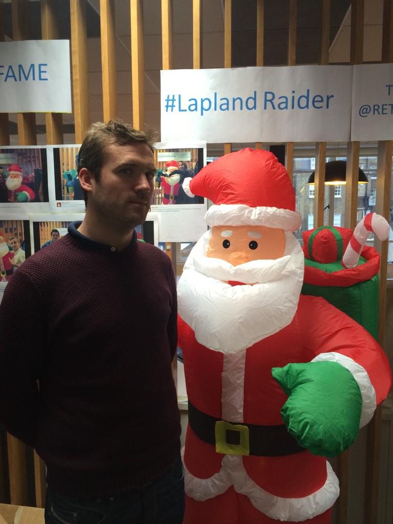 Brattini's tweet photo. @retailsanta #laplandraider it's 11th Dec &amp; I've waved goodbye to my dignity... http://t.co/cRd52qI5s5