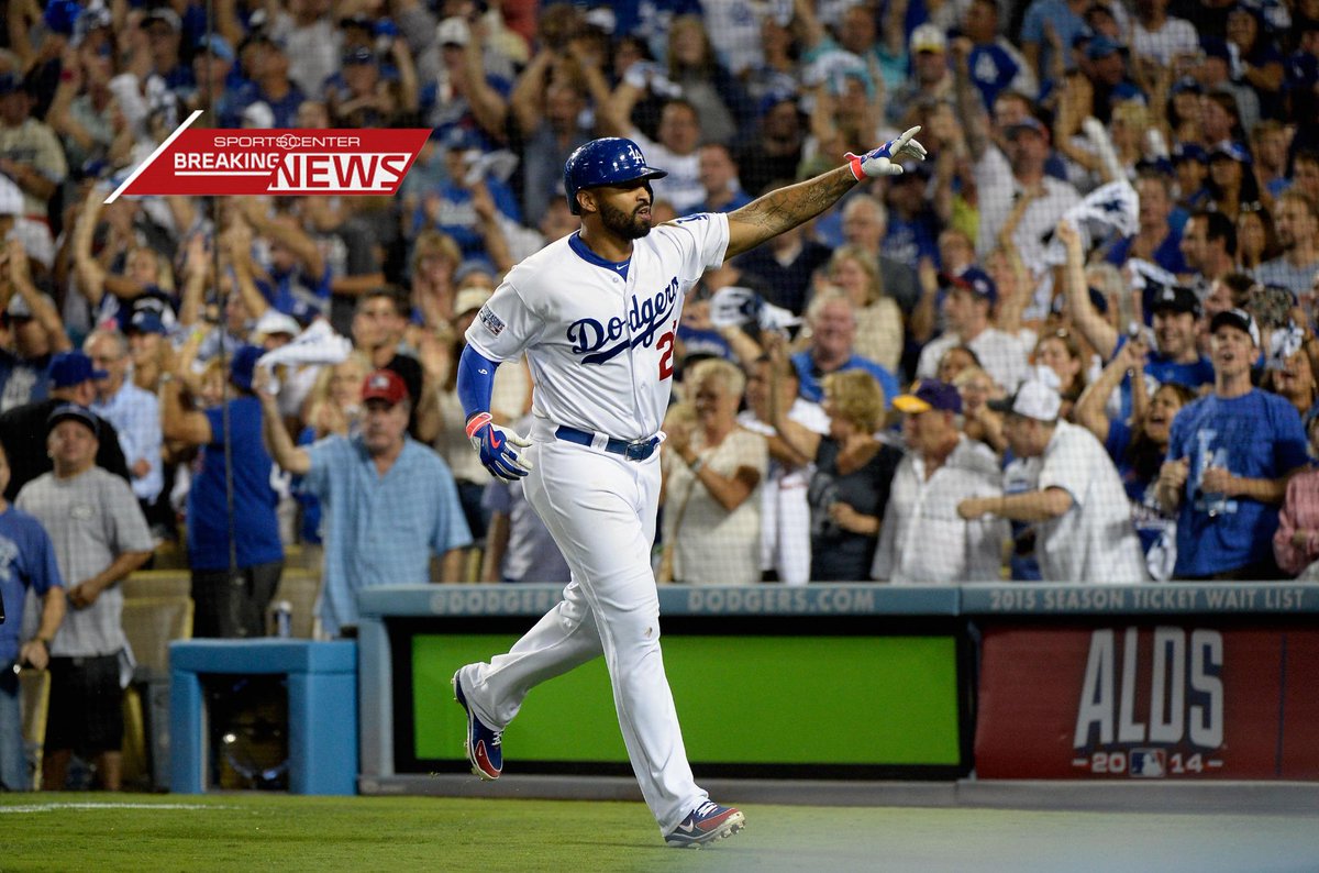ESPN_CCoast's tweet photo. MT “@SportsCenter: BREAKING: Dodgers trade OF Matt Kemp to Padres. (via media reports) http://t.co/AX3WSKX3cF”