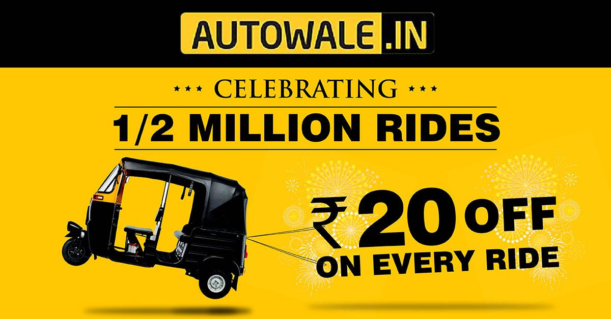 Autowale's tweet photo. #LetzRick to Celebrate Half-Million Rides  @mcjha @janardans @bhaskarthakur @rajeshsawhney @alokebajpai  @GSFIndia http://t.co/LGwFvOmSRm