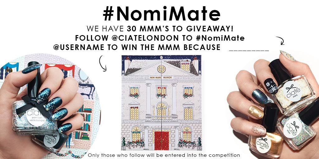 Lovestrevereve's tweet photo. @ciatelondon "Follow @Ciatelondon to #NomiMate @candy_canes14 to win the MMM because she would love it #competition http://t.co/LQ53HoQmOM