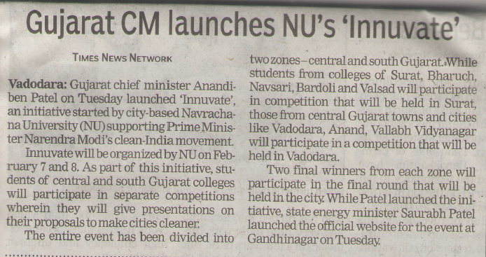 NavrachanaUni's tweet photo. #NUV_in_News TOI 11/12/2010,Sandesh &amp; GujaratSamachar 10/12/2012 @tejal_amin @AnimeshBhatt #InNUVate #NUVsuddhi rocks http://t.co/2k2GDxesFe