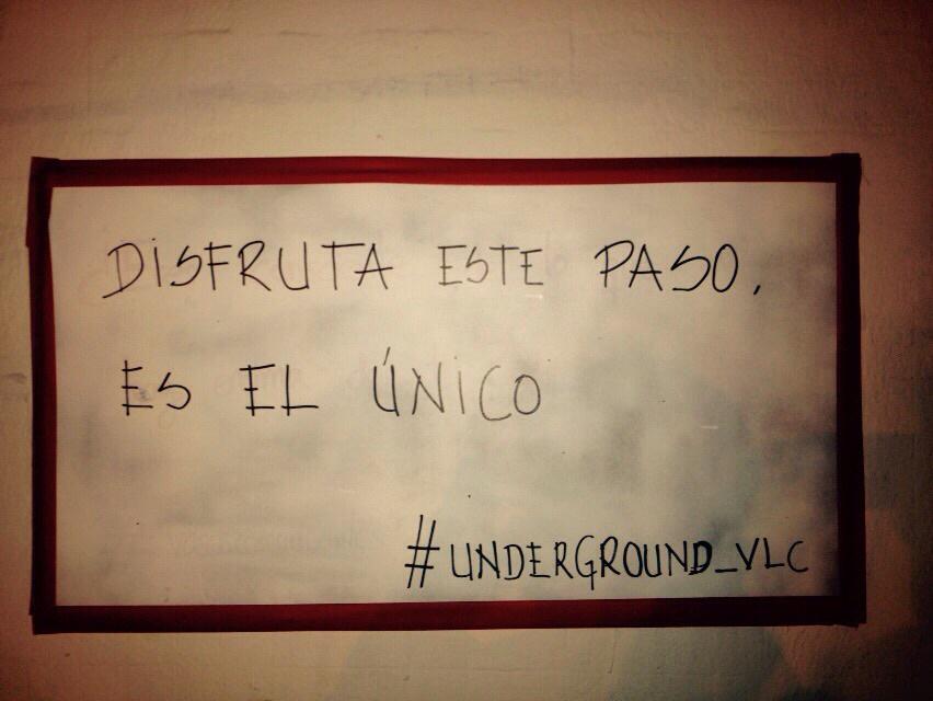 _PSanchez's tweet photo. Piensa globalmente, actúa localmente. #Underground_vlc http://t.co/E9oh19F6Cn