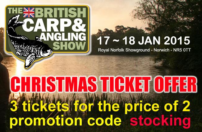 AnglingShow's tweet image. Online ticket offer -buy 3 tickets for price of 2 - promo code stocking &amp;amp; when u buy 3 tickets you'll only pay for 2