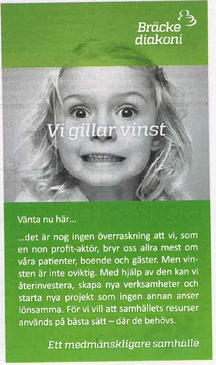 HTenelius's tweet photo. Årets chock för @jsjostedt &amp; Co: Flaggskeppet bland vårdens non profit-aktörer visar sig vara - pro profit! #svpol http://t.co/ljfeBGLsTY