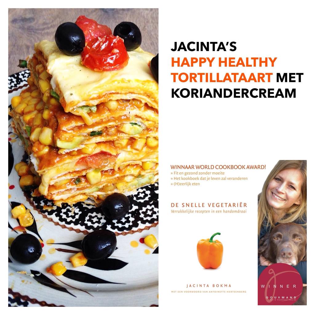 ProViand's tweet image. Mexicaanse Tortillataart met Koriandercream. Gewoon een kwestie van stapelen! Bekijk 't recept proviand.com/tortillataart/